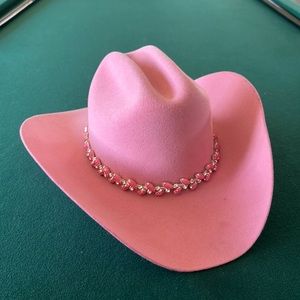 Pink princess cowgirl hat